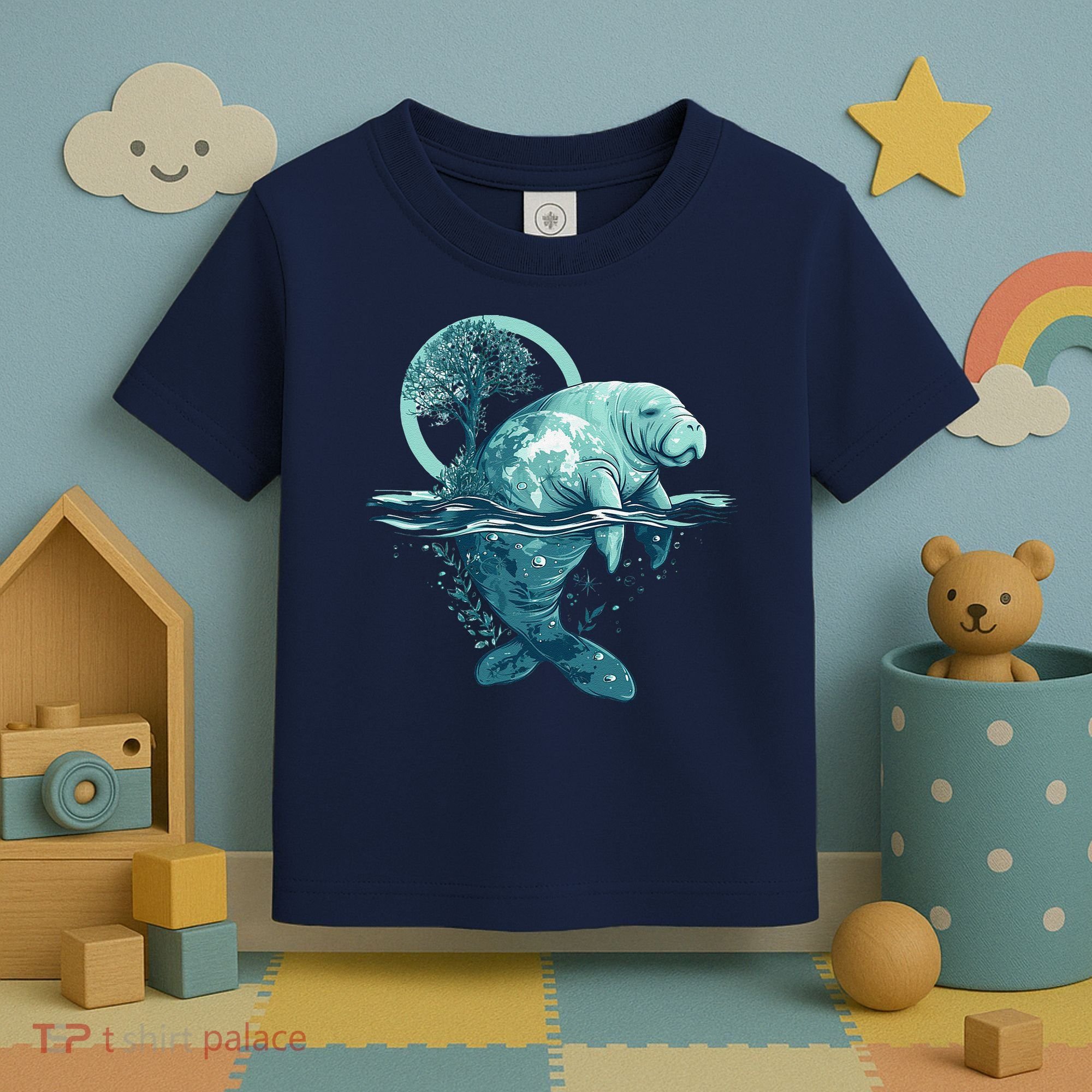 Earth Day Manatee Earth Day Manatee Artwork Toddler T-Shirt