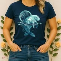 Earth Day Manatee Earth Day Manatee Artwork Women's T-Shirt thumb 2