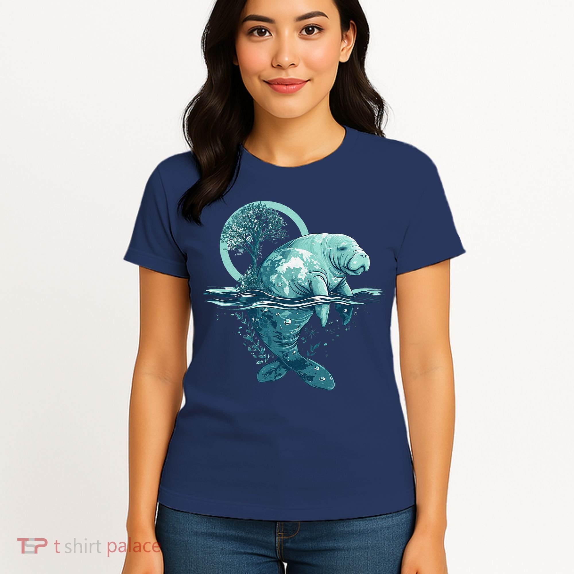 Earth Day Manatee Earth Day Manatee Artwork Women's T-Shirt