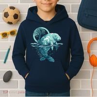 Earth Day Manatee Earth Day Manatee Artwork Kids Hoodie thumb 2