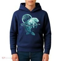 Earth Day Manatee Earth Day Manatee Artwork Kids Hoodie thumb 4