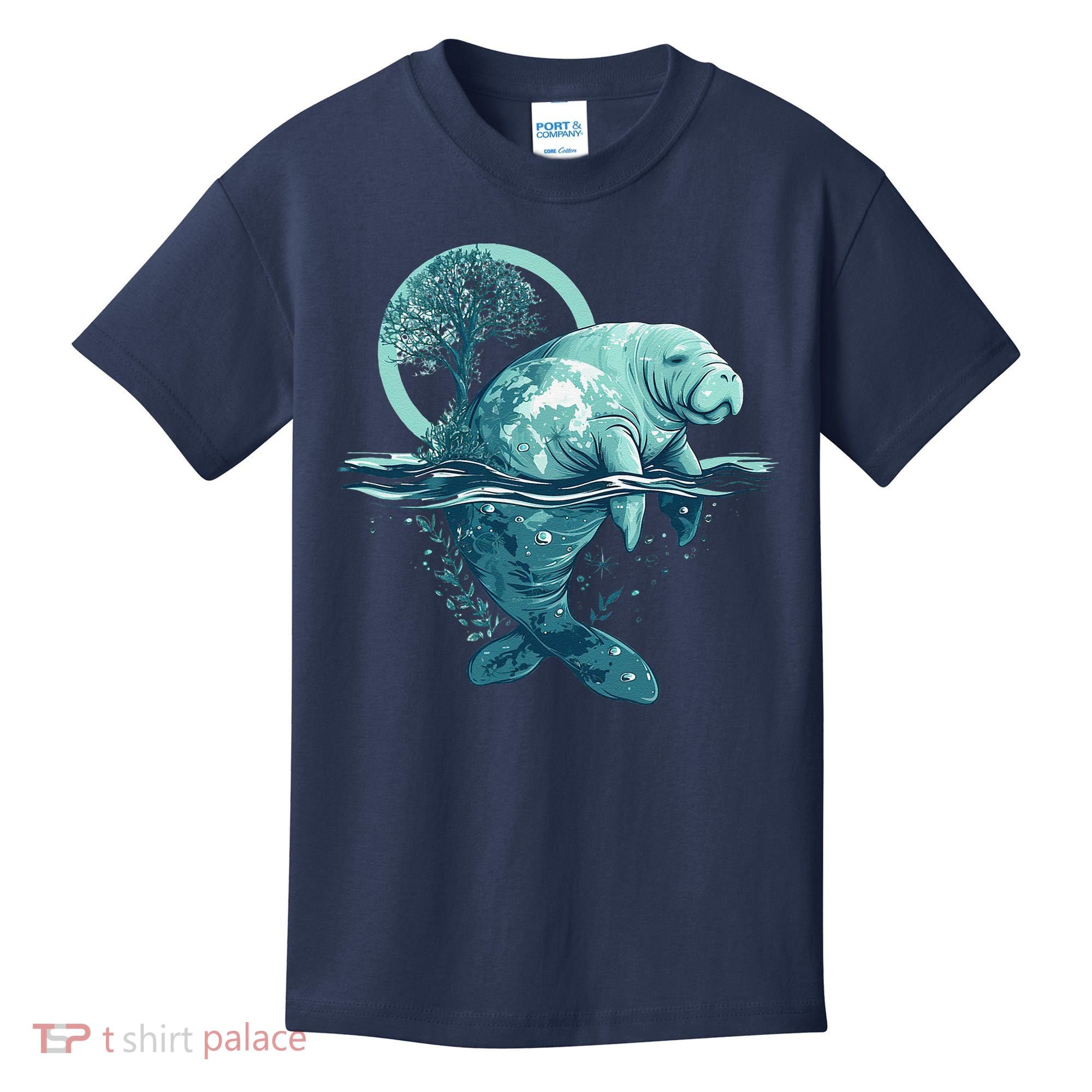 Earth Day Manatee Earth Day Manatee Artwork Kids T-Shirt