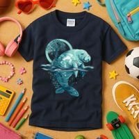Earth Day Manatee Earth Day Manatee Artwork Kids T-Shirt thumb 3