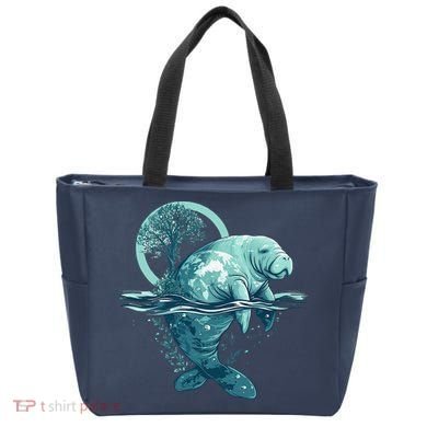 Earth Day Manatee Earth Day Manatee Artwork Tote Bag
