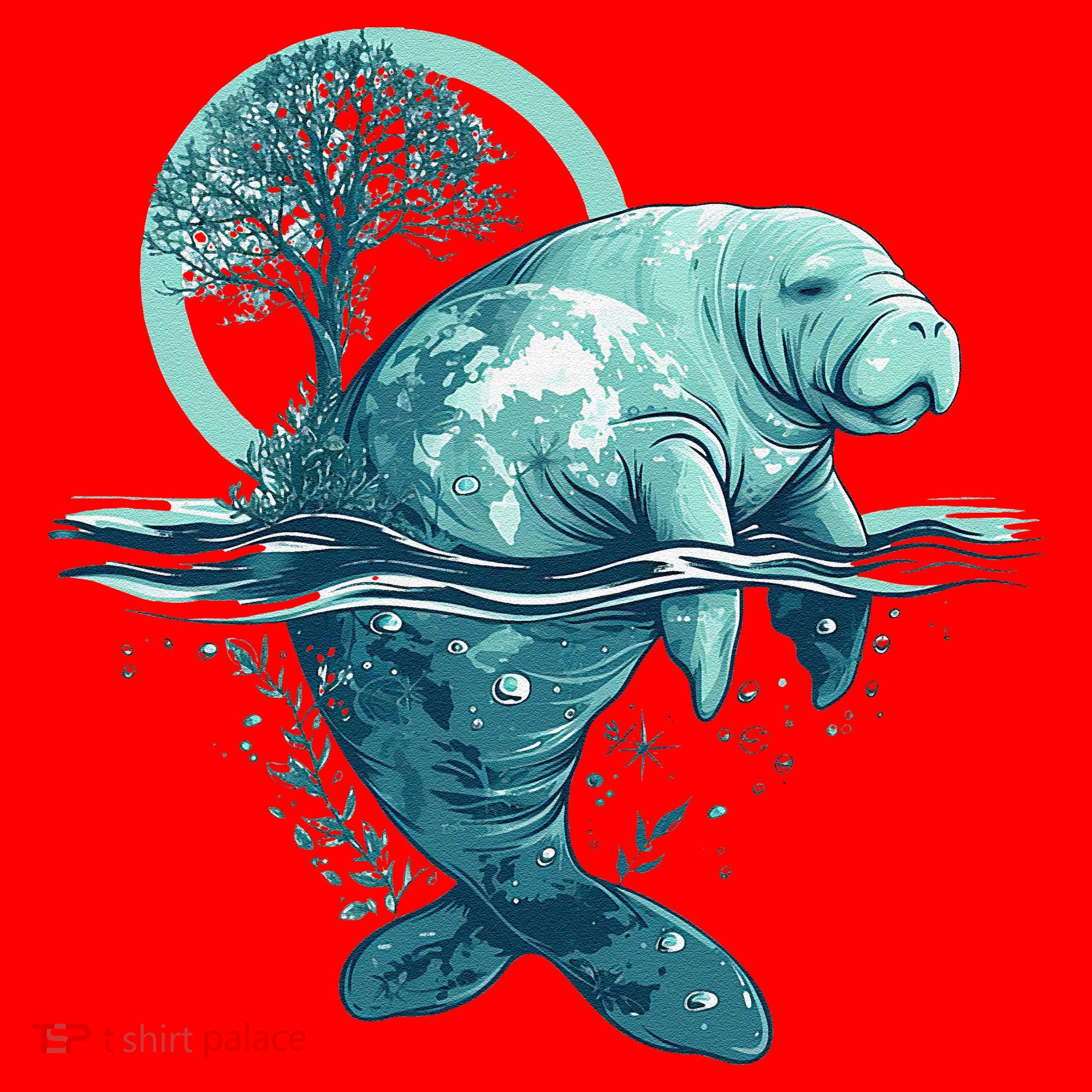 Earth Day Manatee Earth Day Manatee Artwork Santa Hat