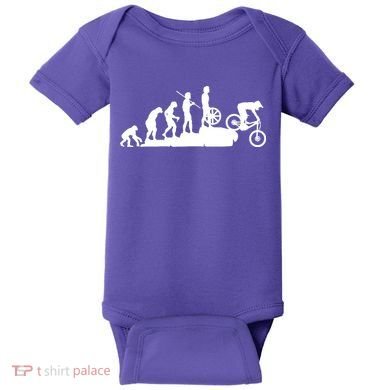 Evolution Downhill Mountain Bike Biking Baby Bodysuit