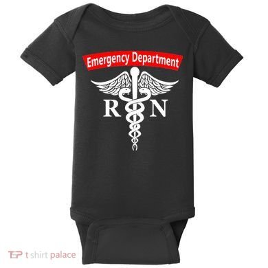 Emergency Department Nursing ER Registered Nurse RN Caduceus Baby Bodysuit