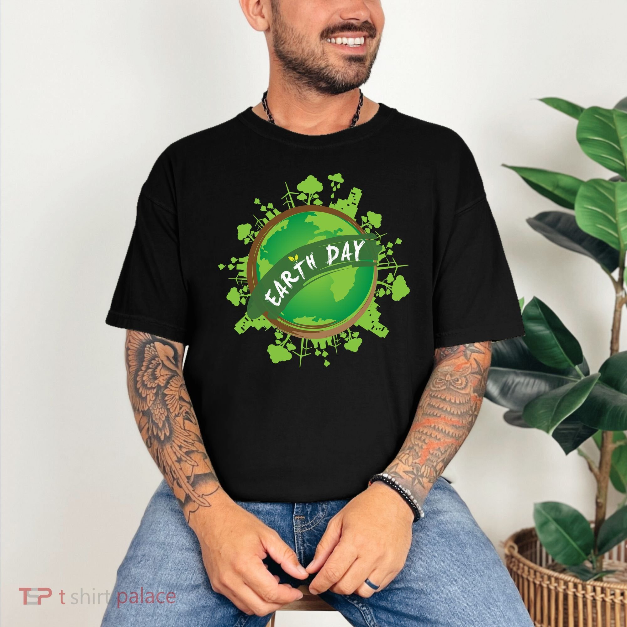 Earth Day Nature Globe Comfort Colors T-Shirt