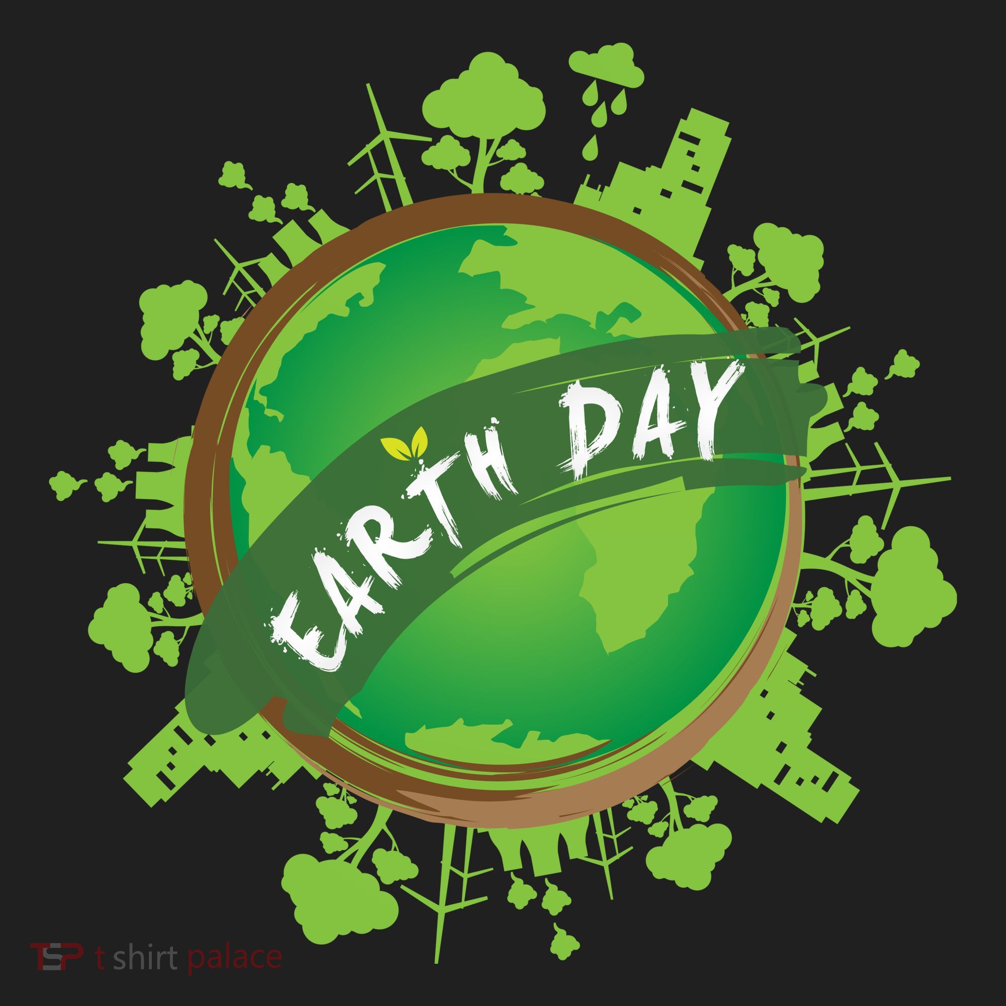 Earth Day Nature Globe Beanie