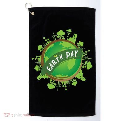 Earth Day Nature Globe Golf Towel