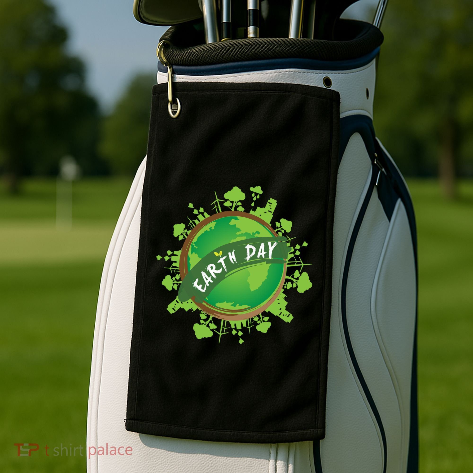 Earth Day Nature Globe Golf Towel