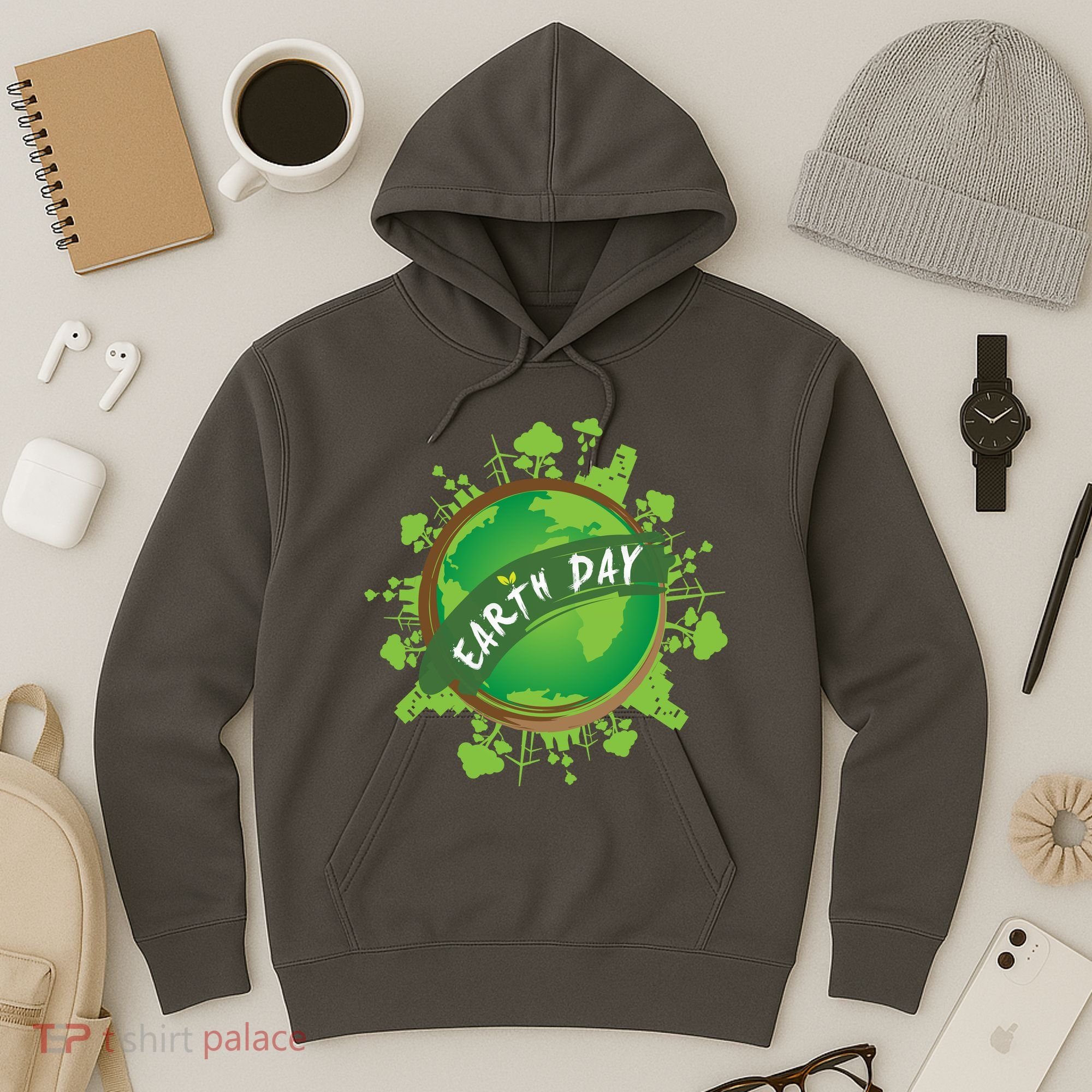 Earth Day Nature Globe Hoodie