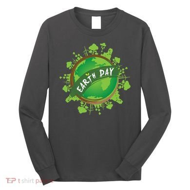 Earth Day Nature Globe Long Sleeve Shirt