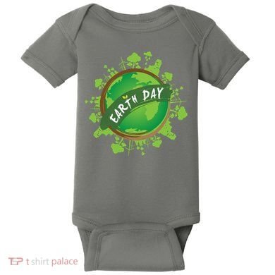 Earth Day Nature Globe Baby Bodysuit