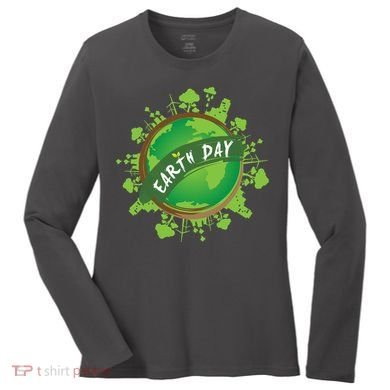Earth Day Nature Globe Women's Long Sleeve Shirt
