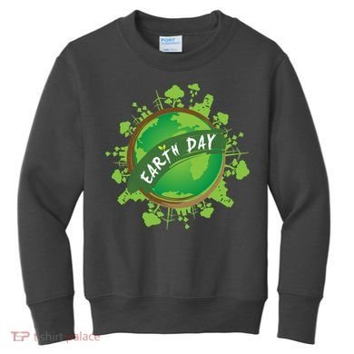 Earth Day Nature Globe Kids Sweatshirt