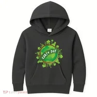 Earth Day Nature Globe Kids Hoodie thumb 0