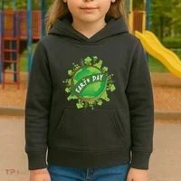 Earth Day Nature Globe Kids Hoodie thumb 3