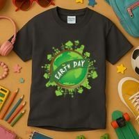 Earth Day Nature Globe Kids T-Shirt thumb 3
