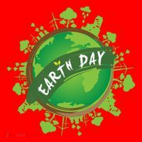 Earth Day Nature Globe Santa Hat thumb 1