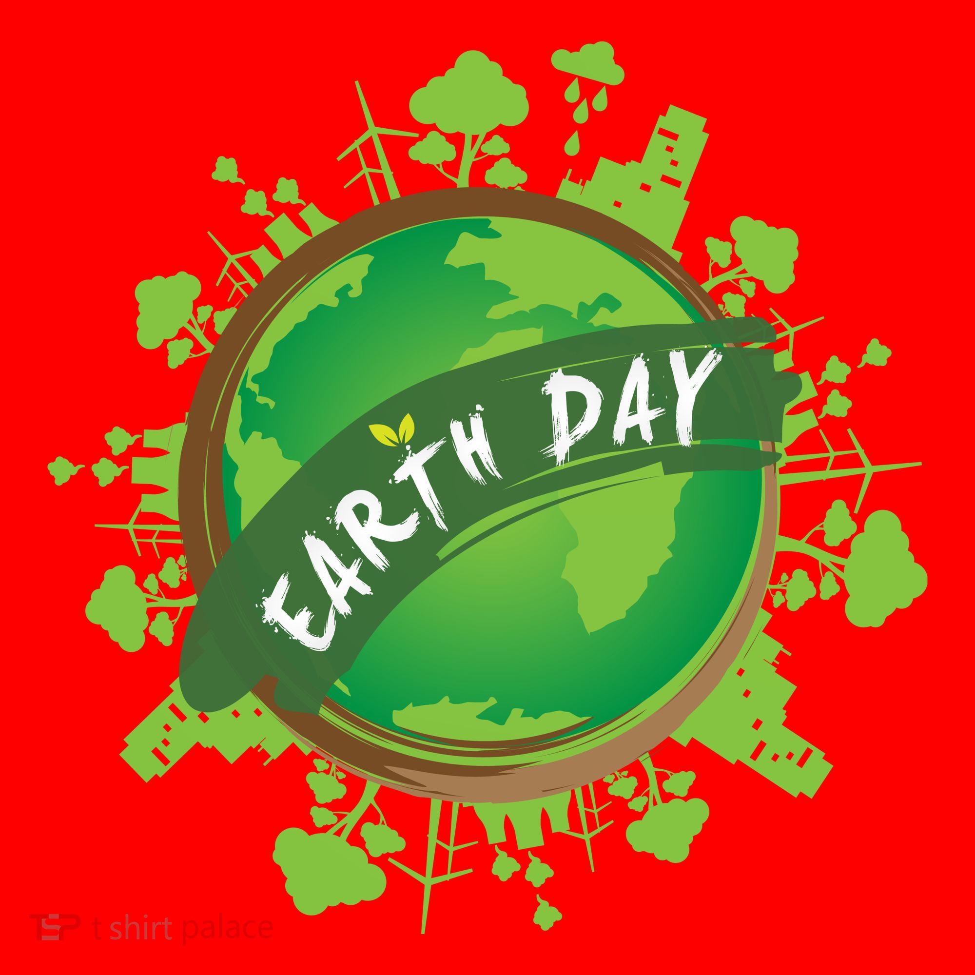 Earth Day Nature Globe Santa Hat