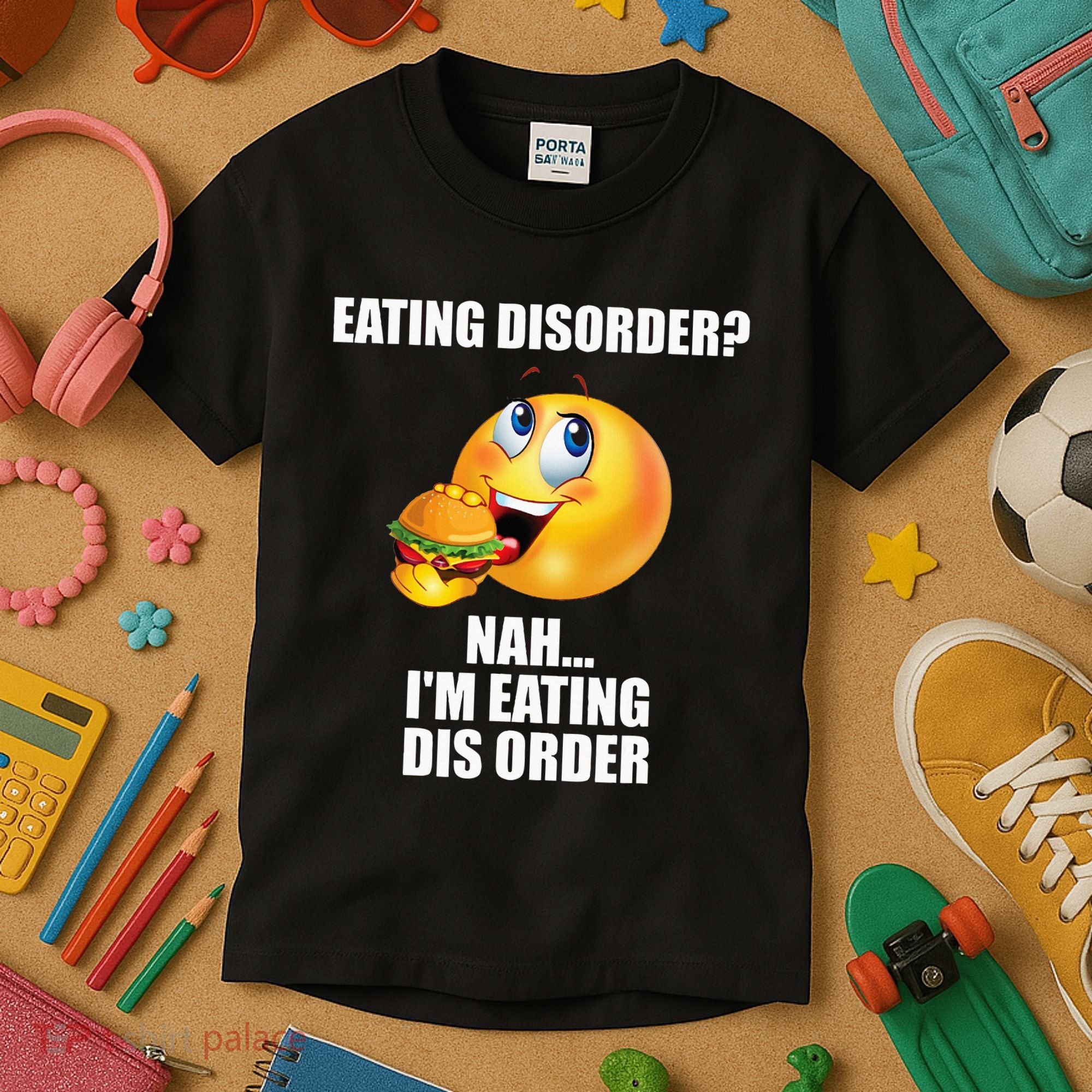 Eating Disorder Nah IM Eating Dis Order Funny Eating Kids T-Shirt