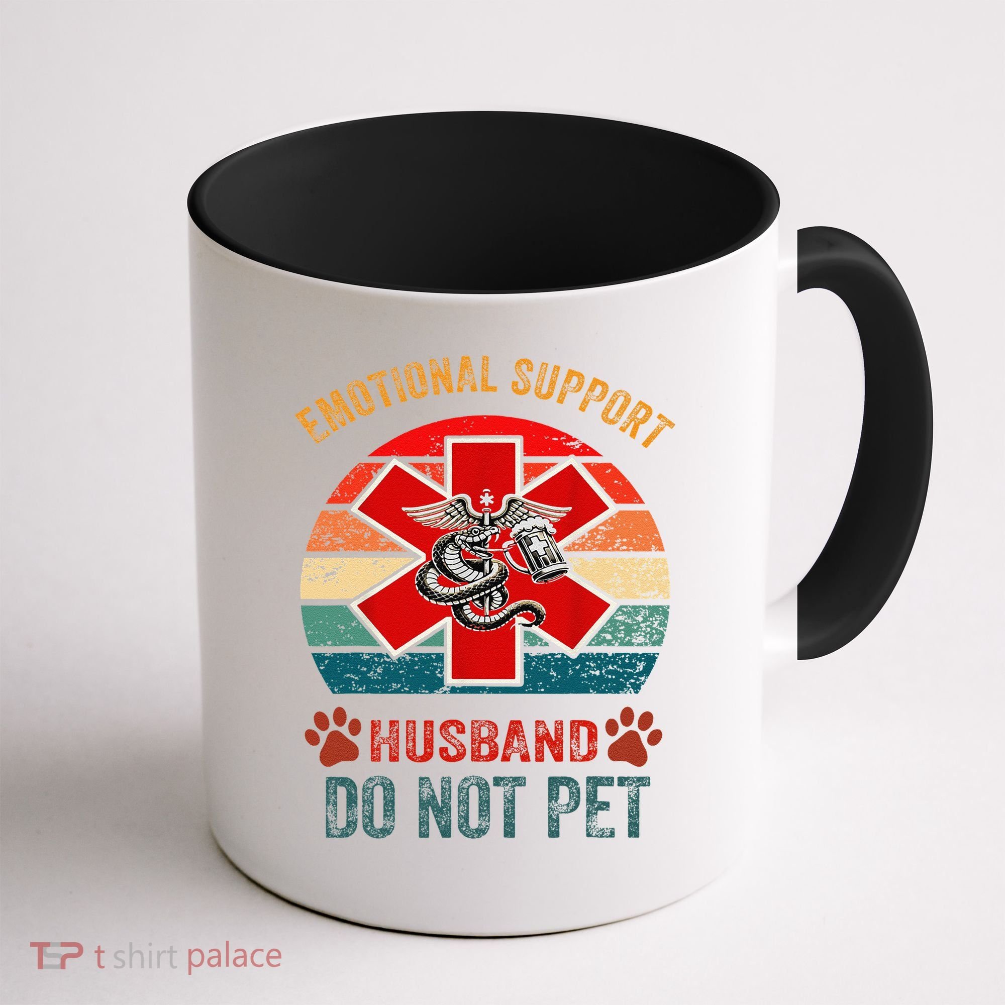 Emotional Do Not Pet Emotional Support Husband Funny Coffee Mug