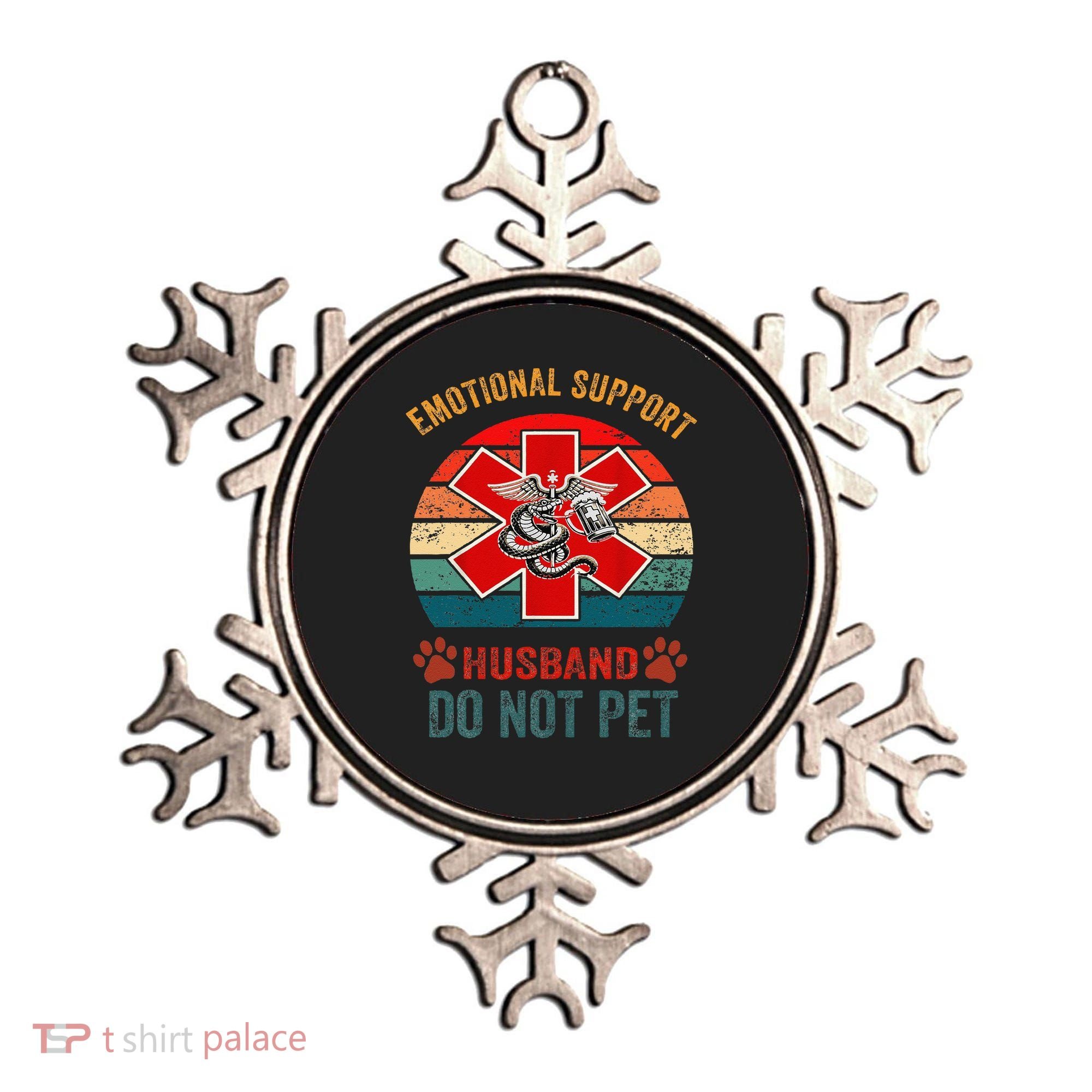 Emotional Do Not Pet Emotional Support Husband Funny Ornament