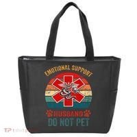 Emotional Do Not Pet Emotional Support Husband Funny Tote Bag thumb 0