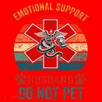 Emotional Do Not Pet Emotional Support Husband Funny Santa Hat thumb 1