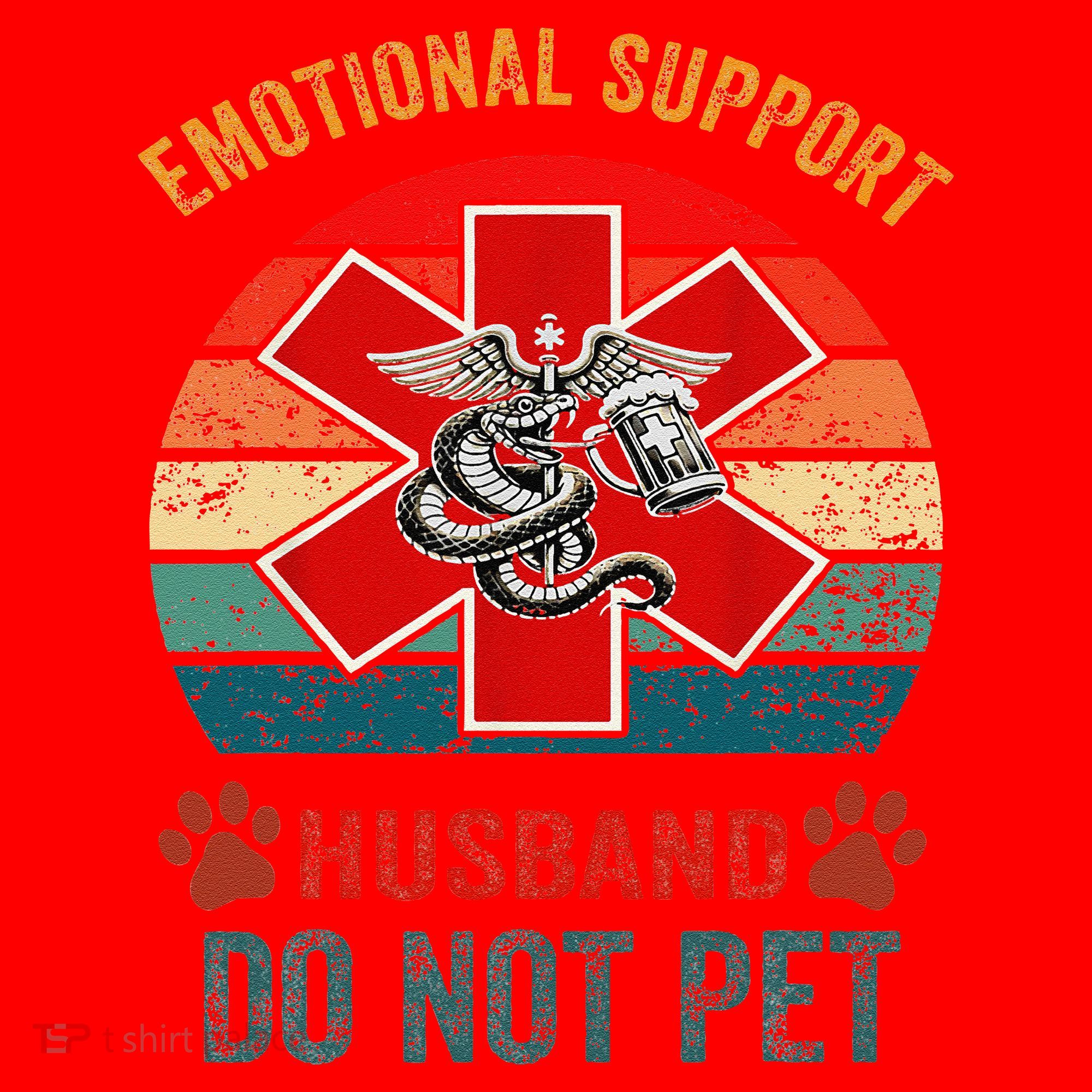 Emotional Do Not Pet Emotional Support Husband Funny Santa Hat