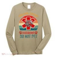 Emotional Do Not Pet Emotional Support Husband Funny Long Sleeve Shirt thumb 0