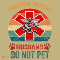 Emotional Do Not Pet Emotional Support Husband Funny Mousepad thumb 1