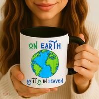Earth Day On Earth As It Is In Heaven God Planet Love World Coffee Mug thumb 3