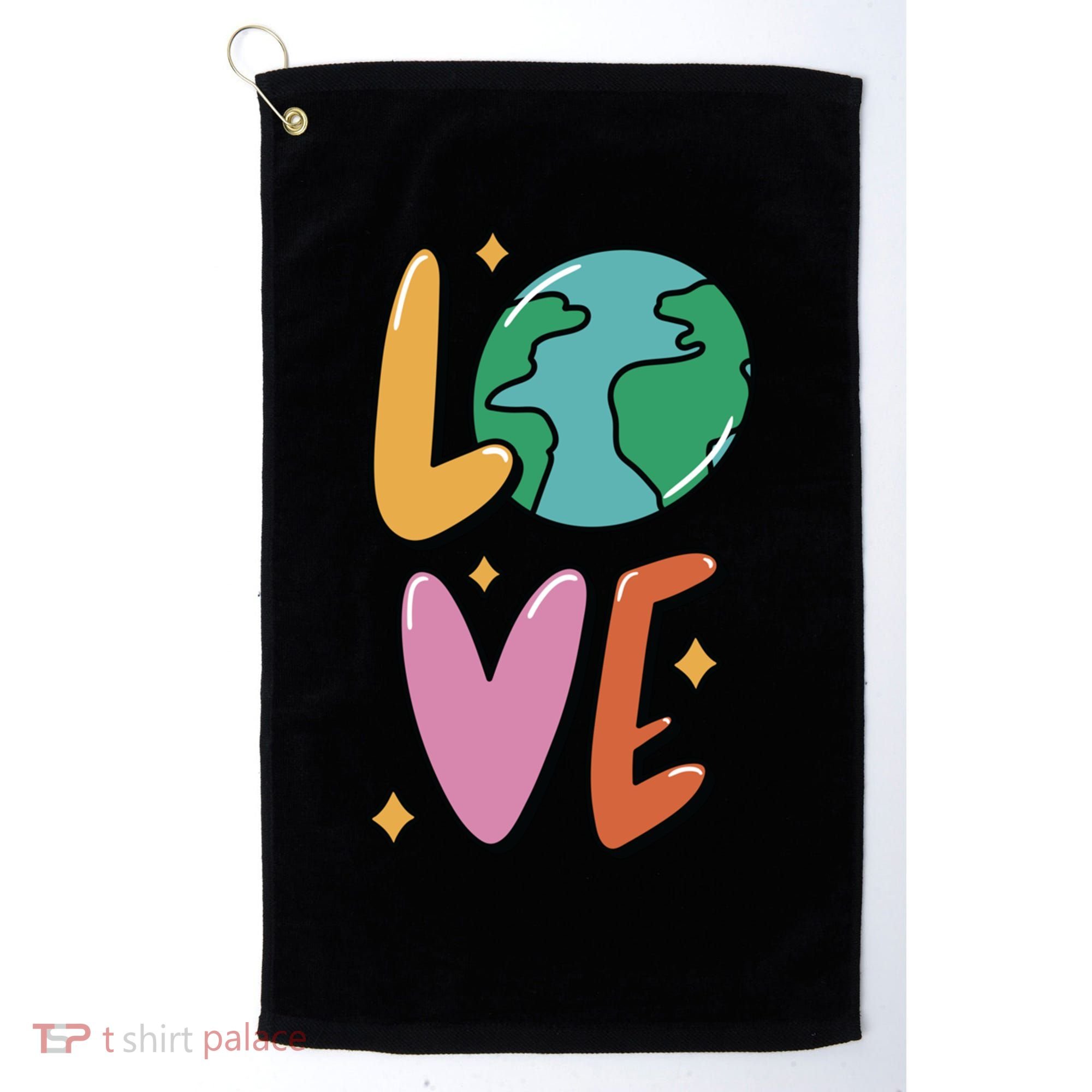 Earth Day Planet Anniversary Love Earth Day Environtal Great Gift Golf Towel