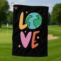 Earth Day Planet Anniversary Love Earth Day Environtal Great Gift Golf Towel thumb 1