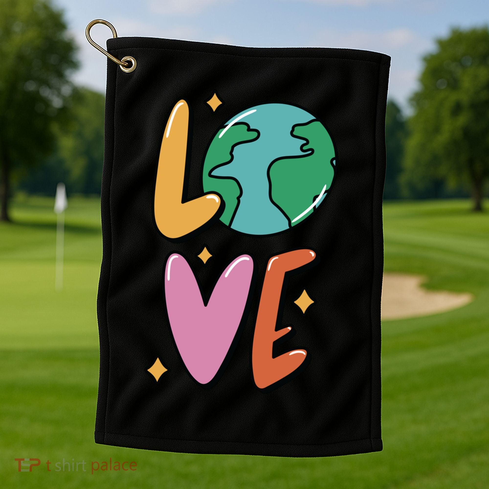 Earth Day Planet Anniversary Love Earth Day Environtal Great Gift Golf Towel