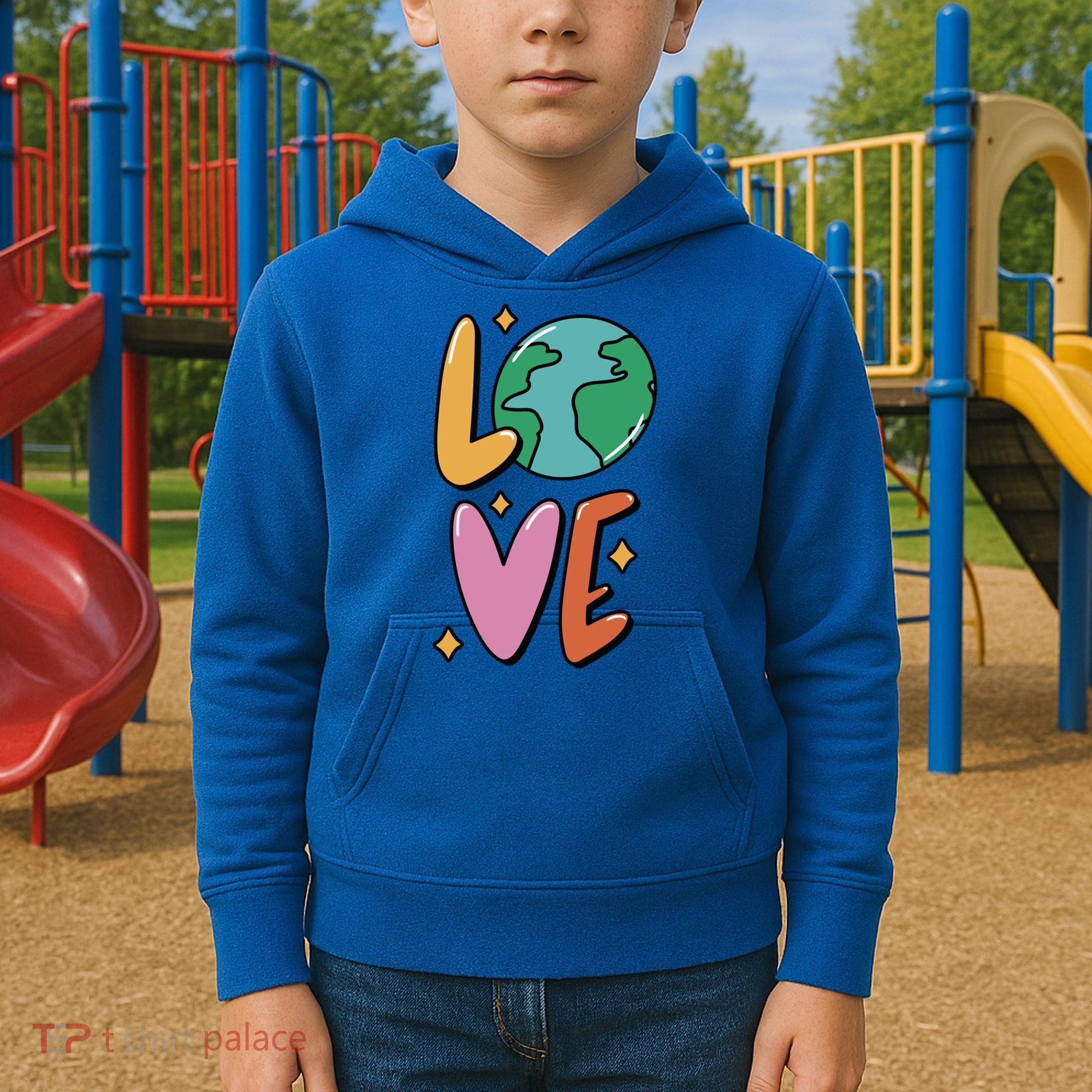 Earth Day Planet Anniversary Love Earth Day Environtal Great Gift Kids Hoodie