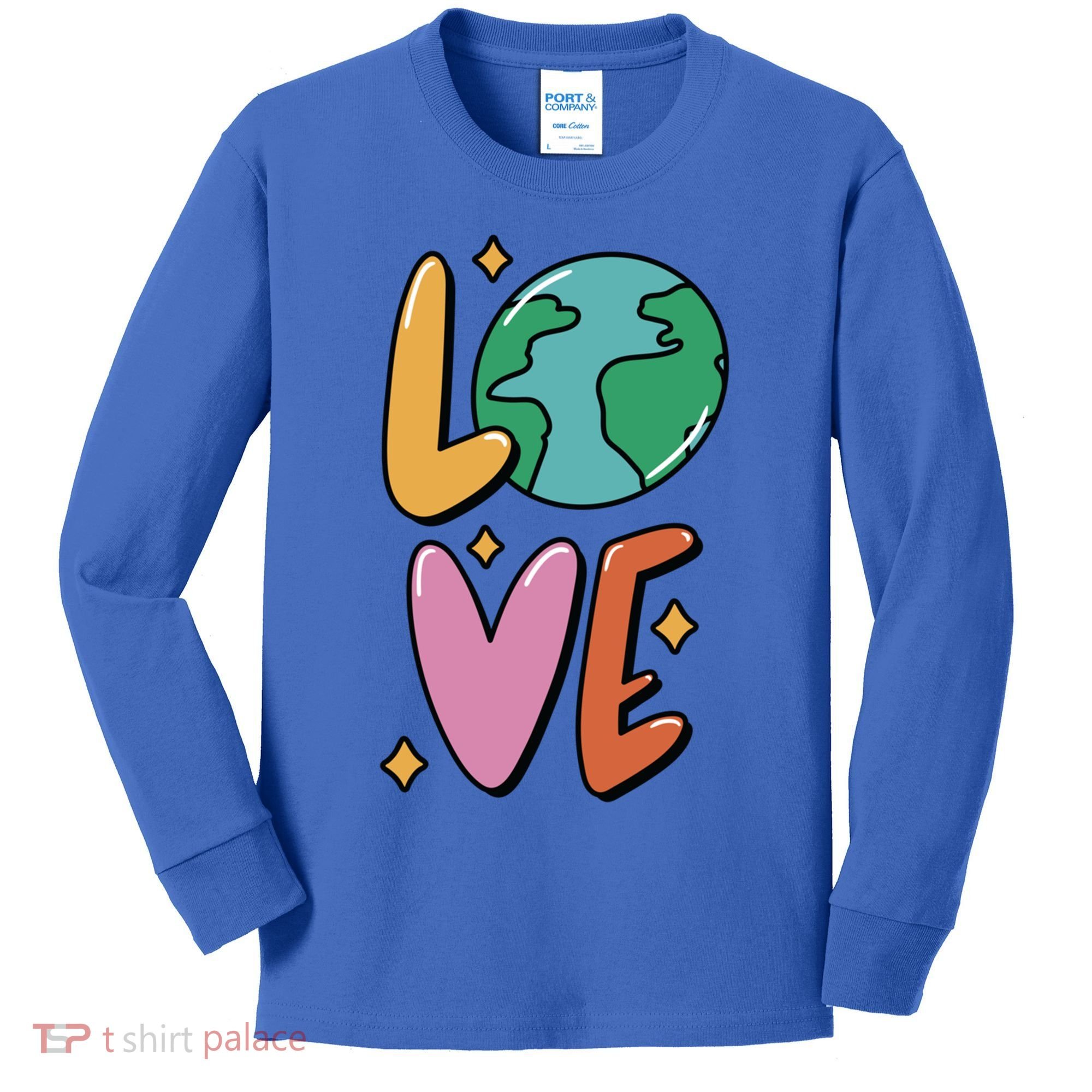 Earth Day Planet Anniversary Love Earth Day Environtal Great Gift Kids Long Sleeve Shirt