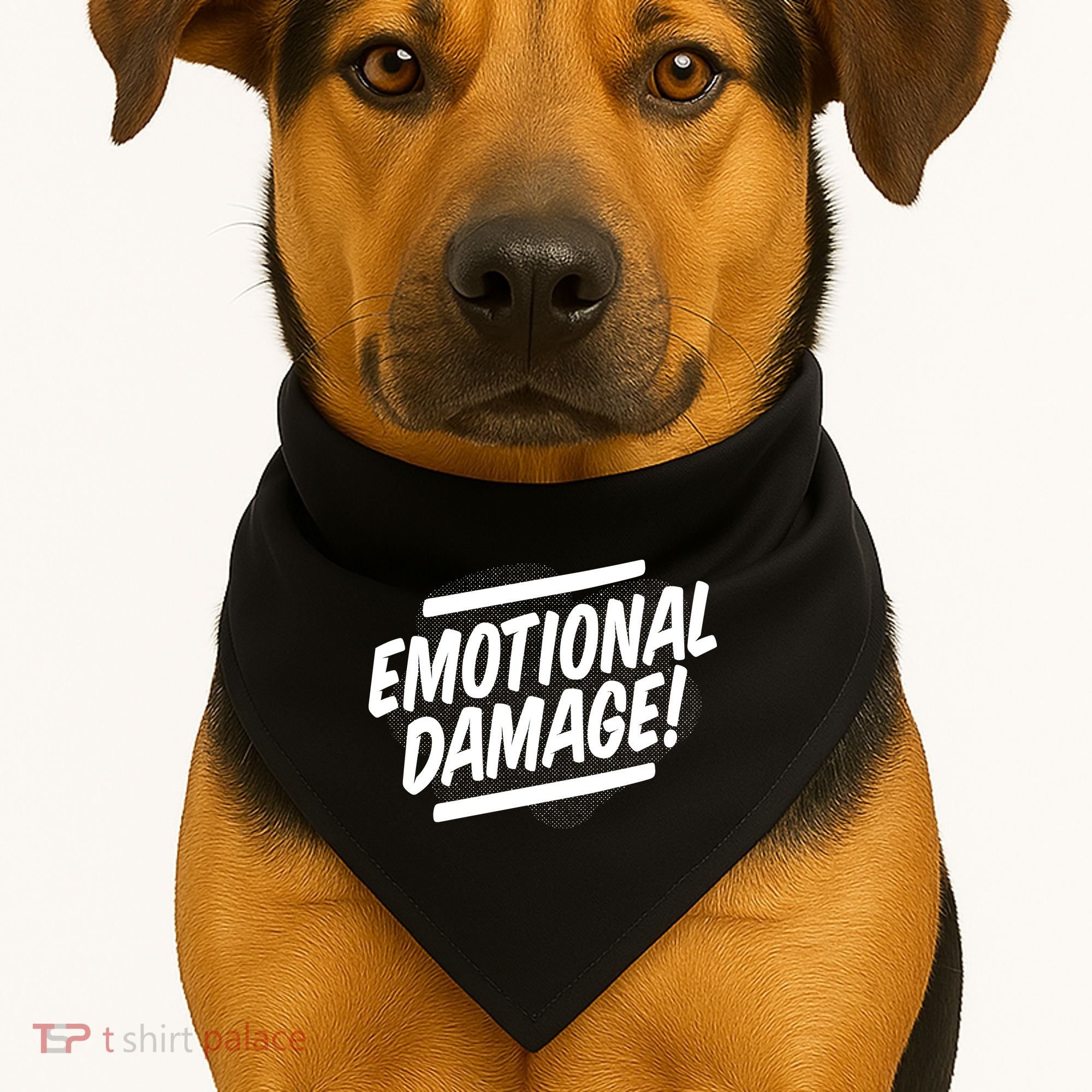 Emotional Damage Quote USA-Made Doggie Bandana
