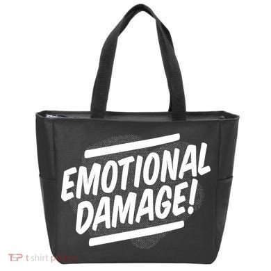Emotional Damage Quote Tote Bag