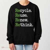 Earth Day Recycle Reuse Renew Rethink Environmental Activism Women's Sweatshirt thumb 0