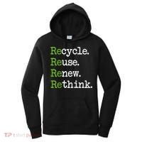 Earth Day Recycle Reuse Renew Rethink Environmental Activism Women's Hoodie thumb 0