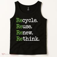 Earth Day Recycle Reuse Renew Rethink Environmental Activism Tank Top thumb 2