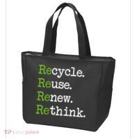Earth Day Recycle Reuse Renew Rethink Environmental Activism Tote Bag thumb 3