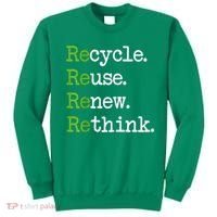 Earth Day Recycle Reuse Renew Rethink Environmental Activism Sweatshirt thumb 0
