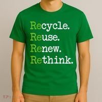 Earth Day Recycle Reuse Renew Rethink Environmental Activism T-Shirt thumb 3