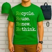 Earth Day Recycle Reuse Renew Rethink Environmental Activism T-Shirt thumb 6