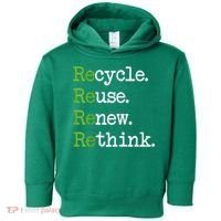 Earth Day Recycle Reuse Renew Rethink Environmental Activism Toddler Hoodie thumb 0