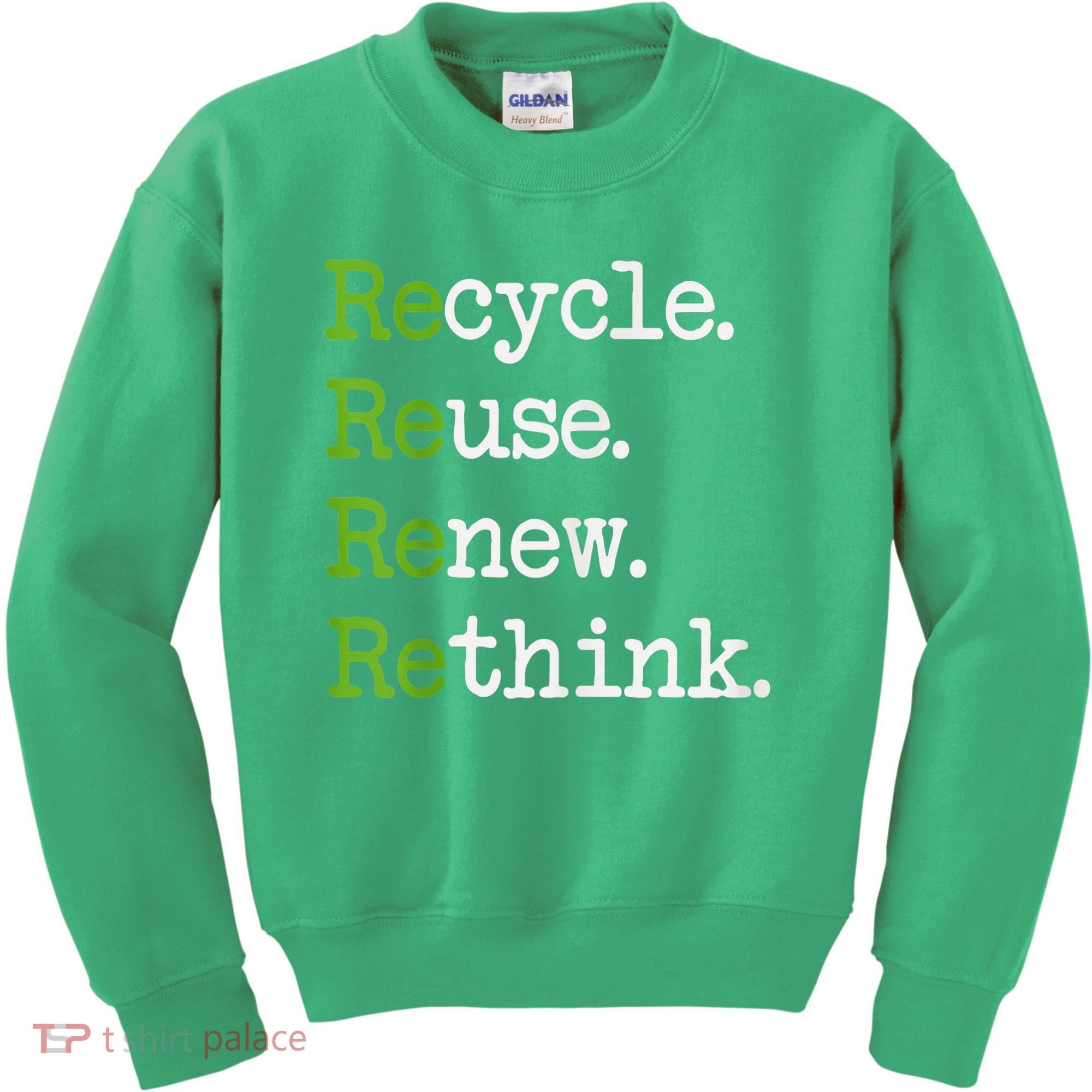 Earth Day Recycle Reuse Renew Rethink Environmental Activism Kids Sweatshirt